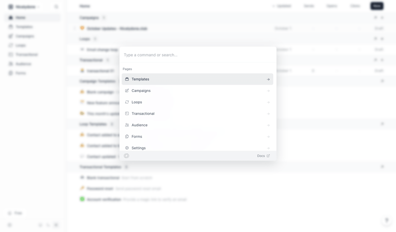 Loops screen example