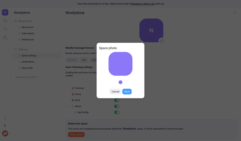Orchestra screen example