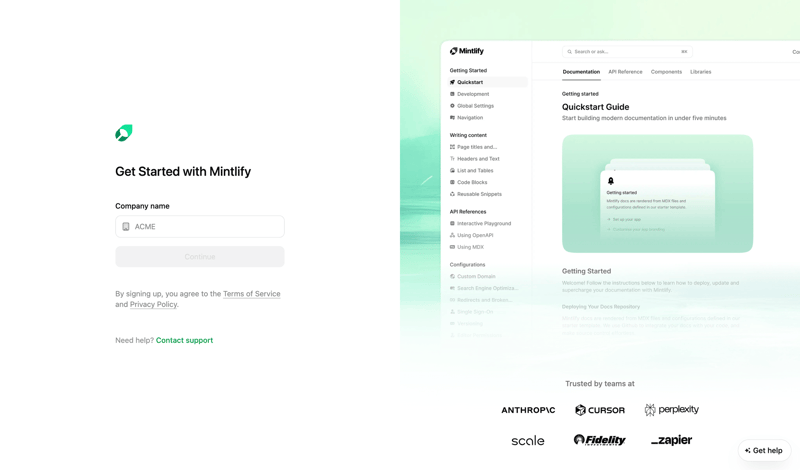 Mintlify
			            ux ui design