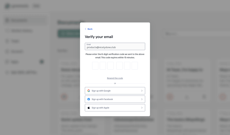 Grammarly screen example