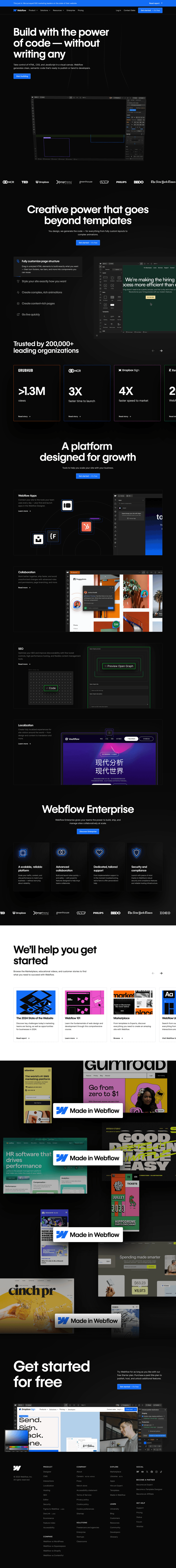 Webflow
			  ux ui design