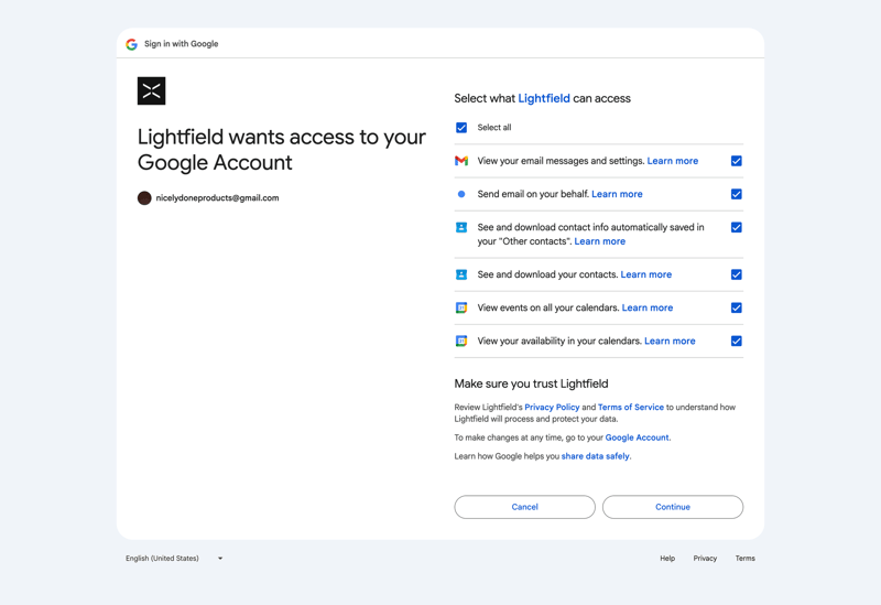 Lightfield screen example