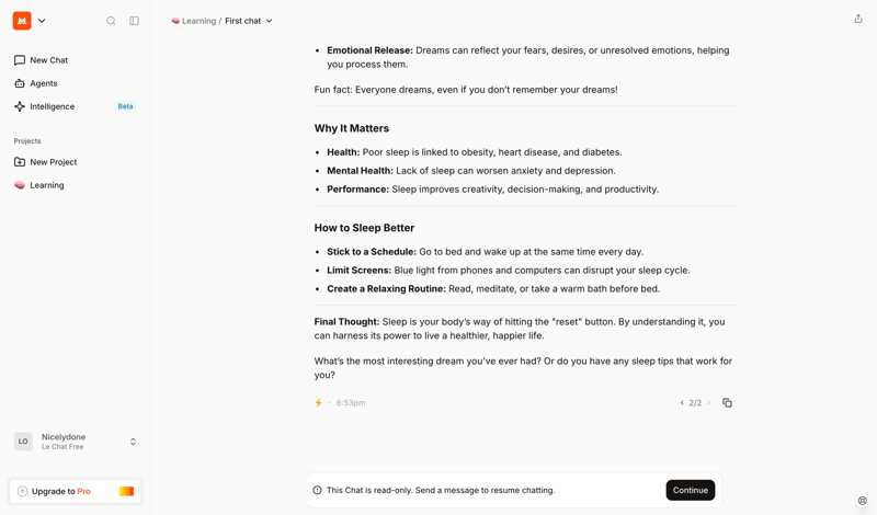 Mistral screen example