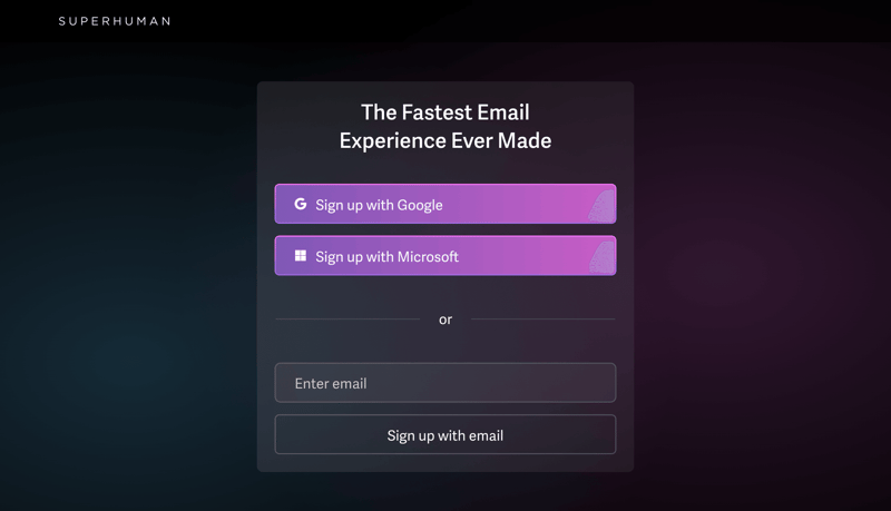 Superhuman
			        ux ui design