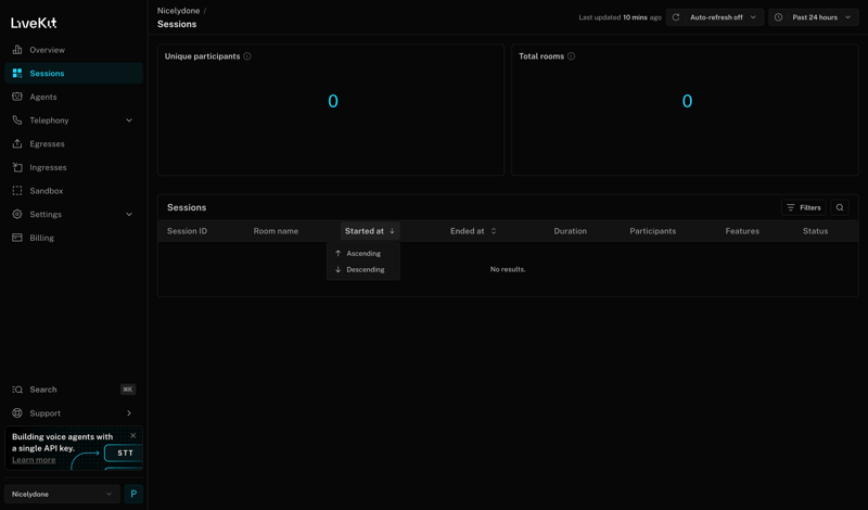 Livekit screen example