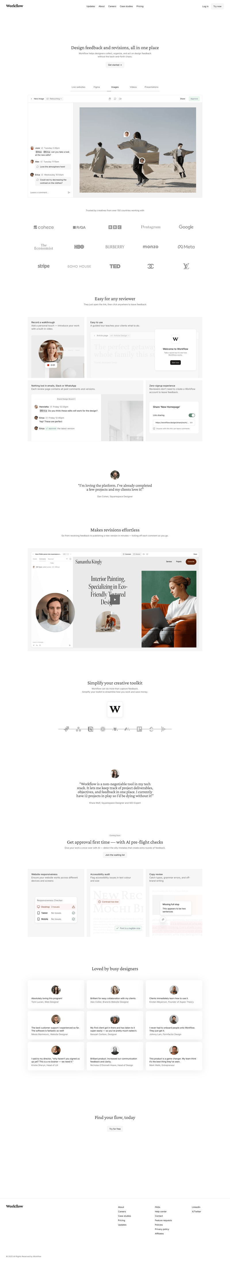 Workflow screen example