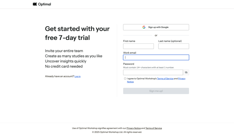 Optimal screen example