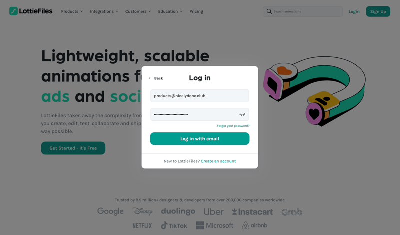 Lottie
			           ux ui design