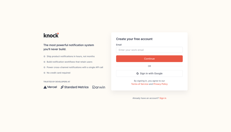 Knock
			       ux ui design