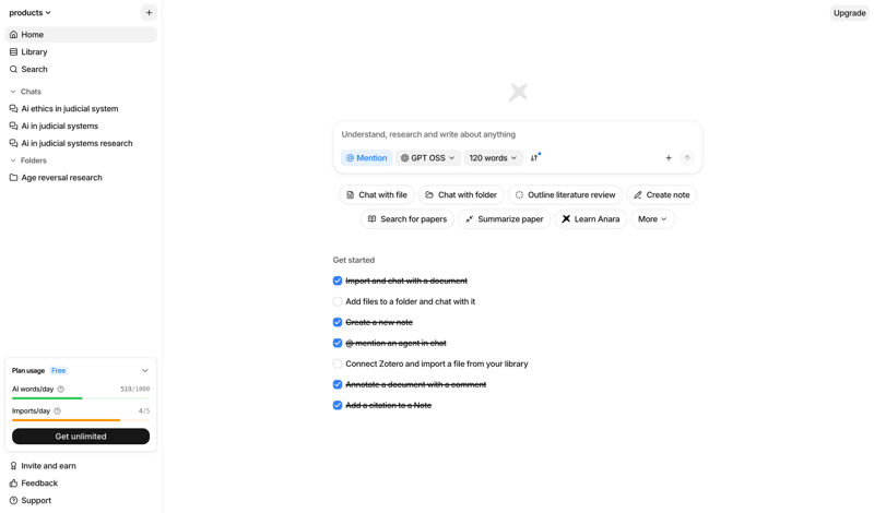Anara screen example