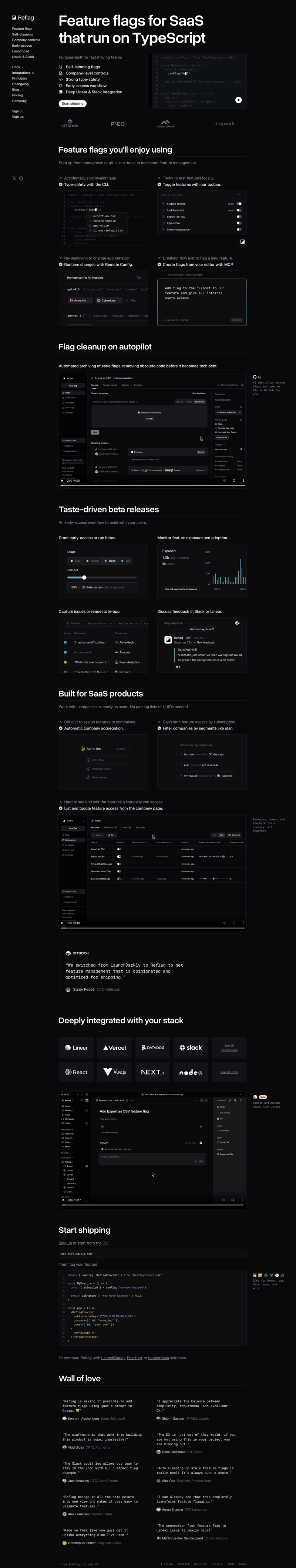 Reflag screen example