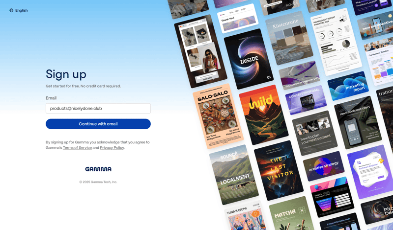 Gamma screen example