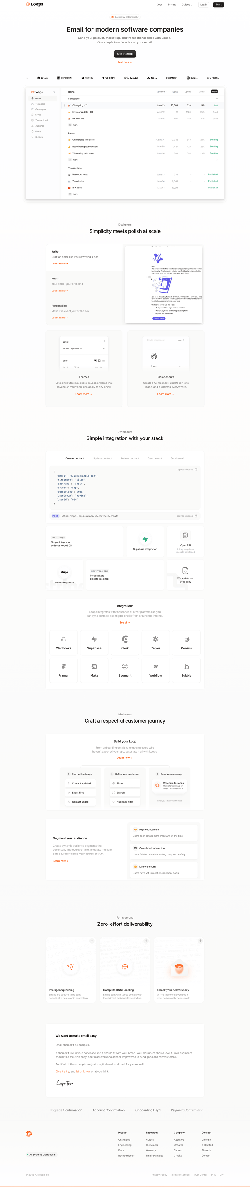 Loops screen example