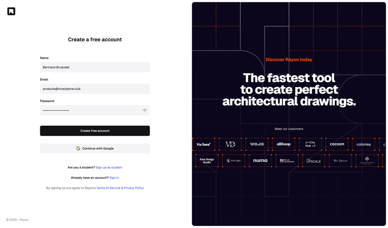 Rayon
			            ux ui design