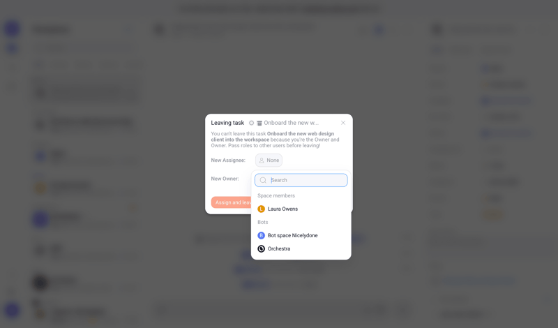 Orchestra screen example