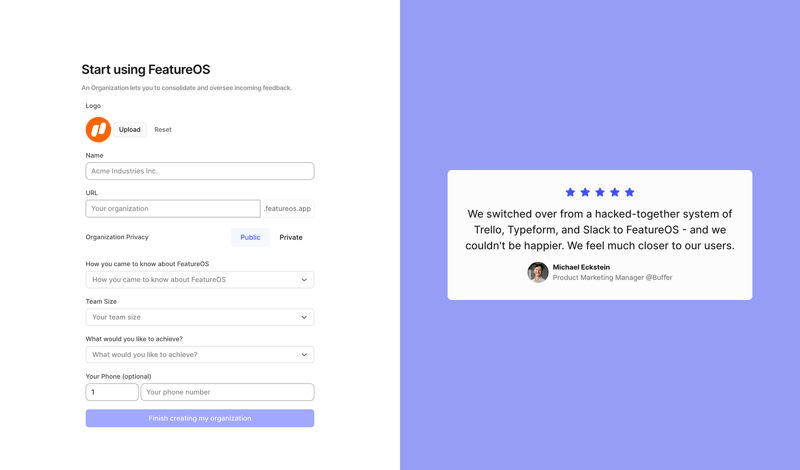 FeatureOS
			      ux ui design