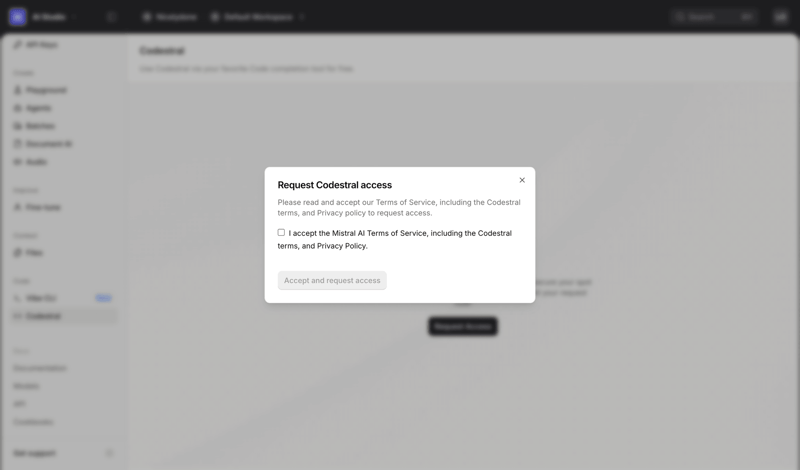 Mistral screen example