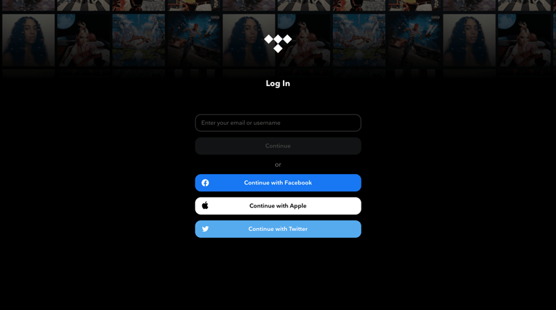 Tidal
			         ux ui design