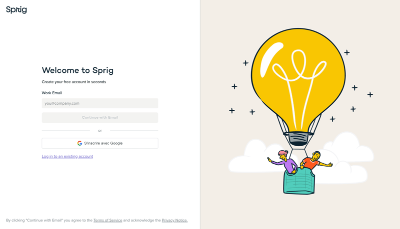 Sprig
			         ux ui design