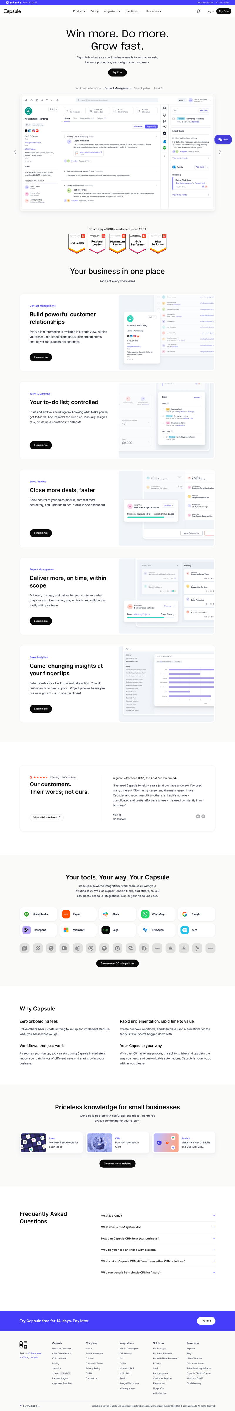 Capsule screen example