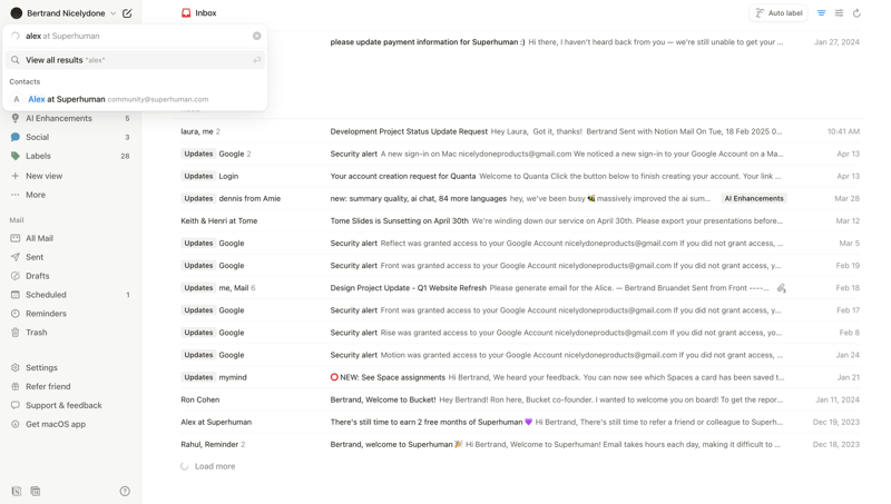 Notion Mail
			         ux ui design