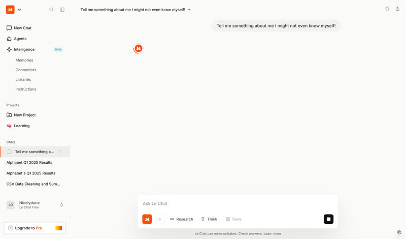 Mistral screen example