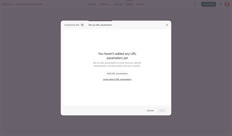 Typeform screen example