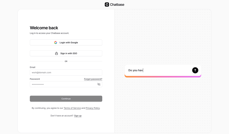 Chatbase screen example