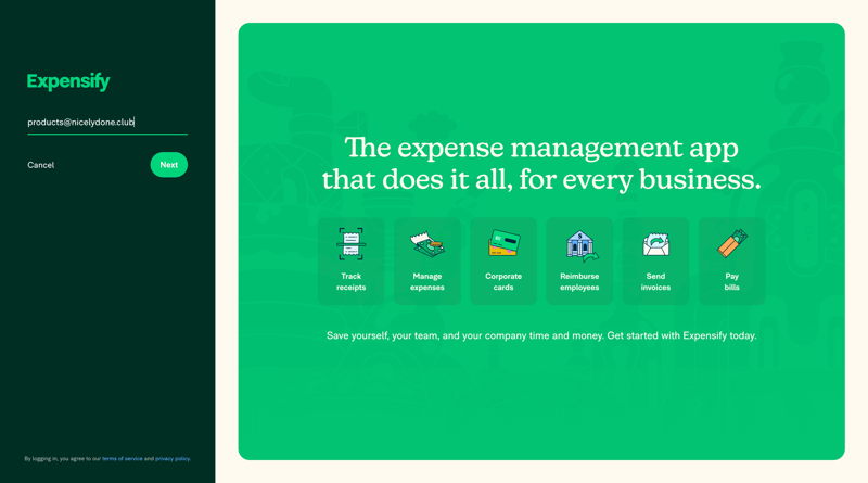 Expensify
			         ux ui design