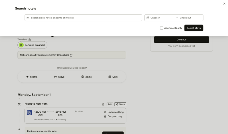 Travelperk screen example