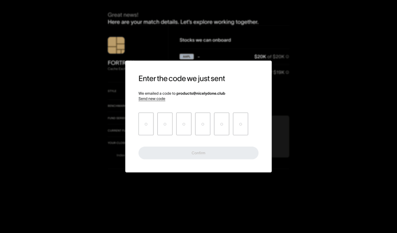 Cache screen example