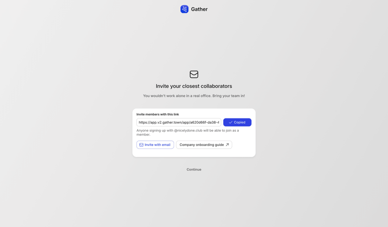 Gather screen example