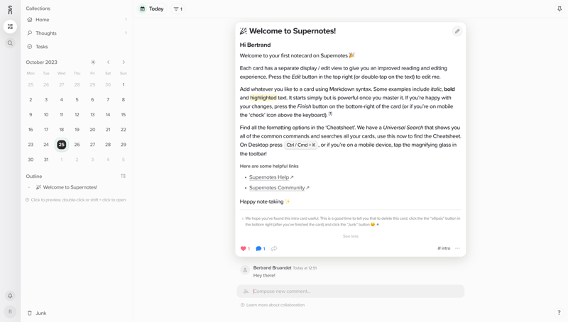 Supernotes
			      ux ui design