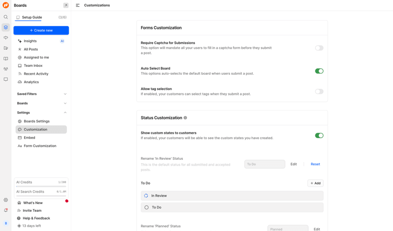 FeatureOS screen example