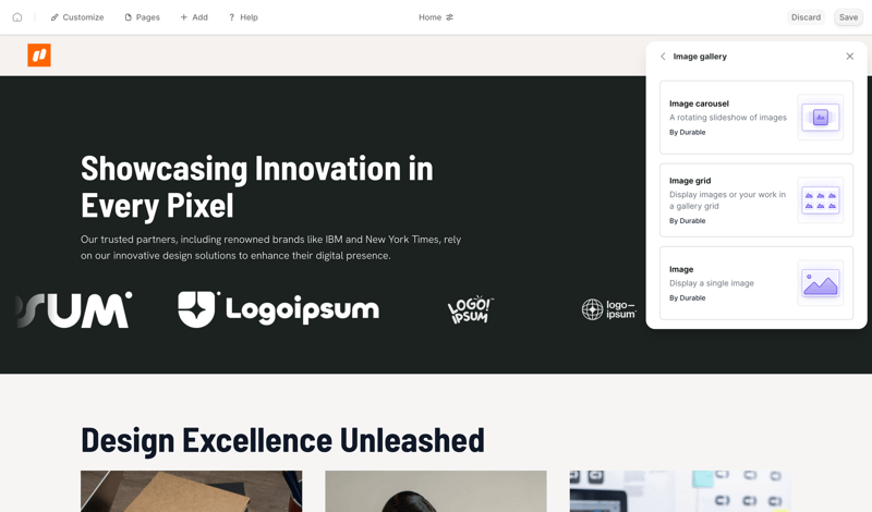 Durable screen example