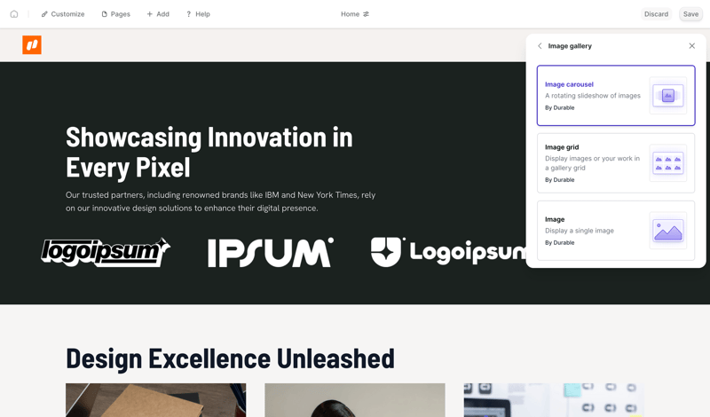 Durable screen example