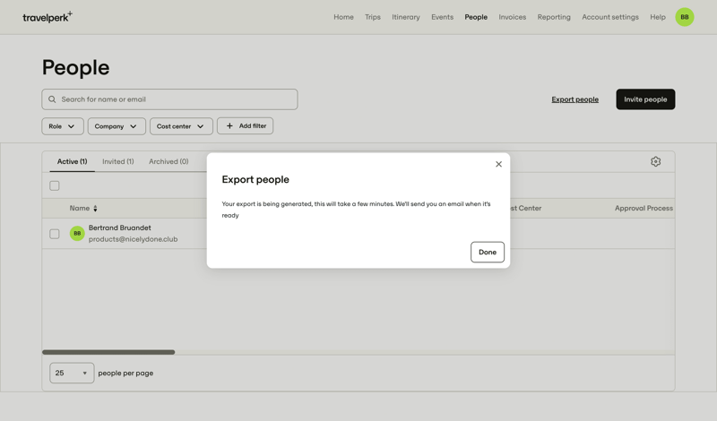 Travelperk screen example