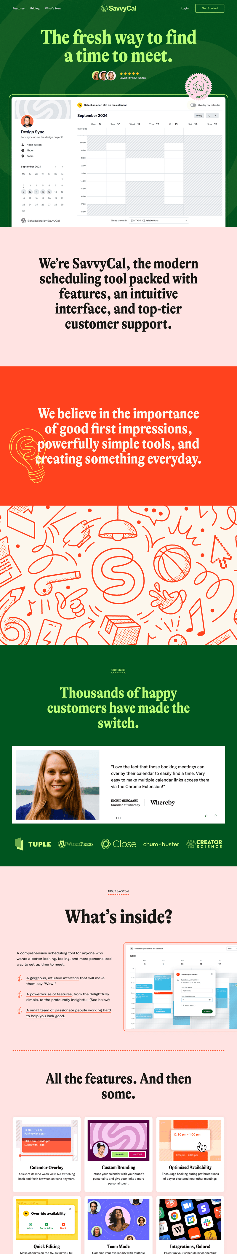 SavvyCal
page example