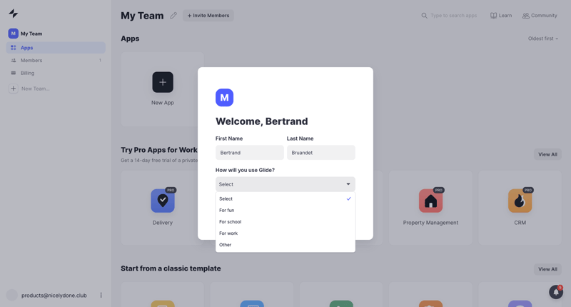 Glide
			       ux ui design