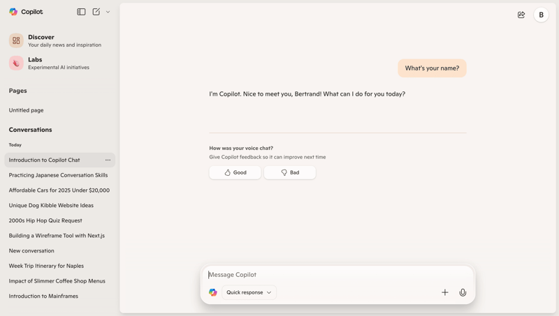 Copilot
			        ux ui design