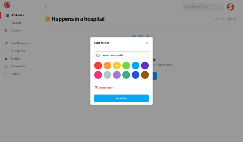 Pocket Casts screen example