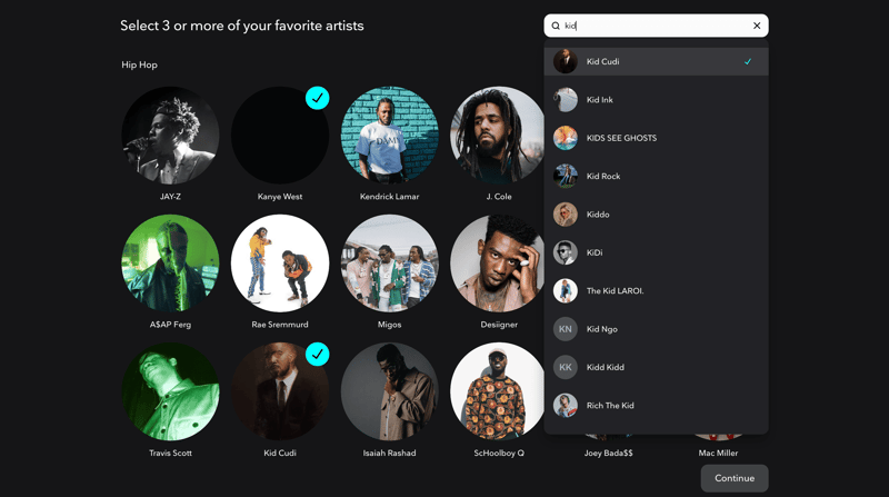 Tidal
			    ux ui design