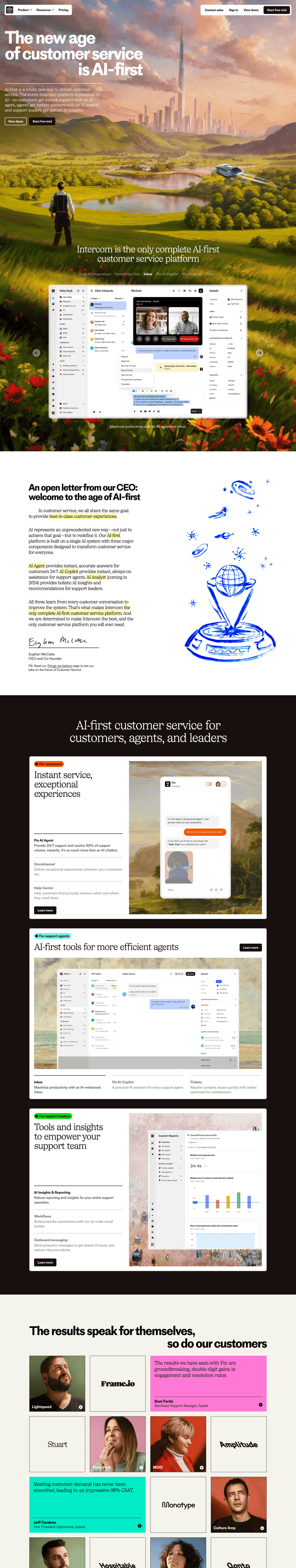 Intercom
			  ux ui design