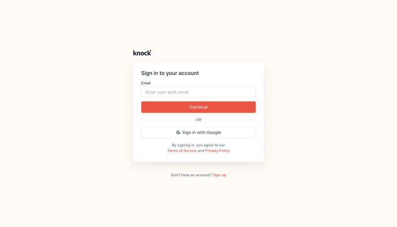 Knock
			         ux ui design