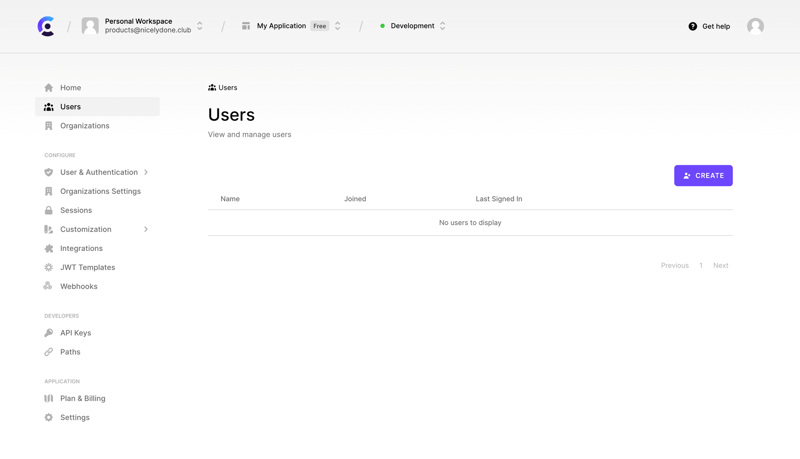 Clerk screen example