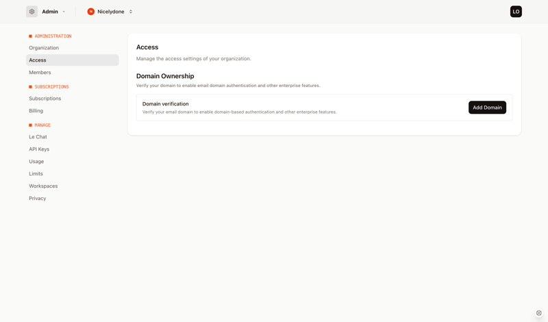 Mistral screen example