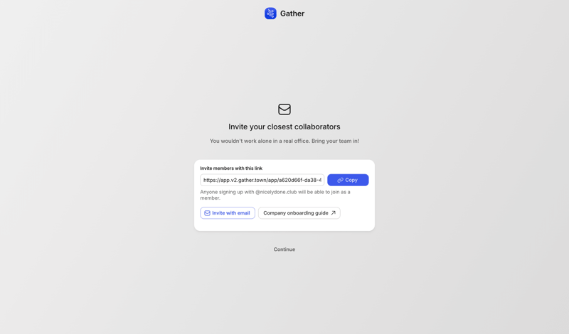 Gather screen example