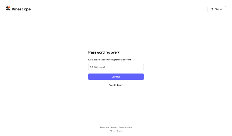 Kinescope screen example