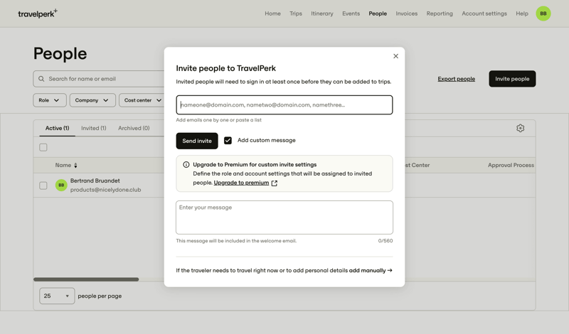Travelperk screen example