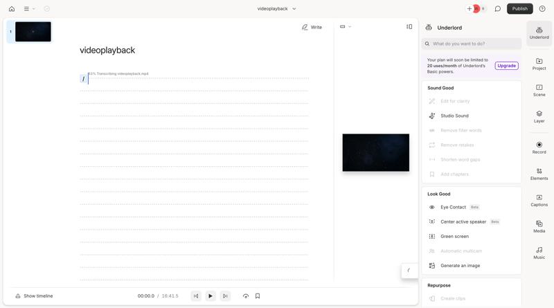 Descript
			        ux ui design